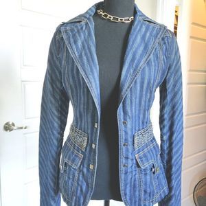 Vintage L.A.M.B. Gwen Stefani , Spring 2007 Fitted denim blazer